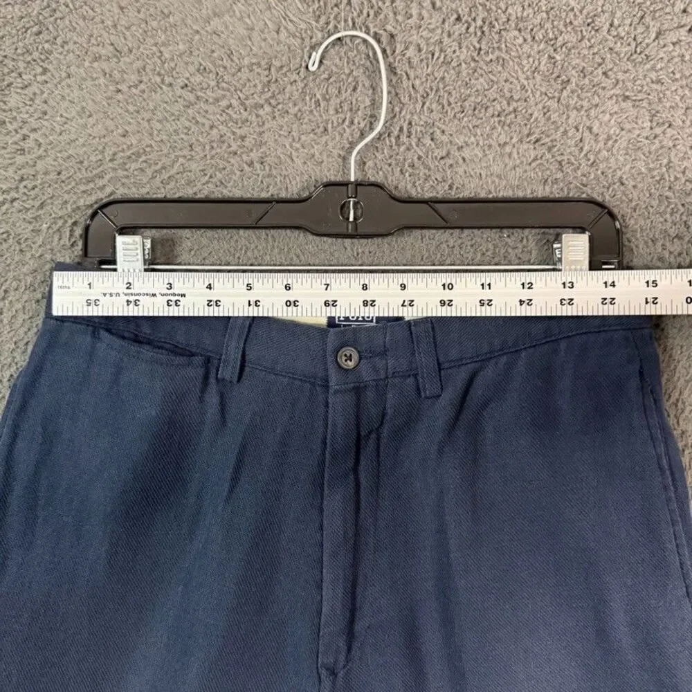 Vtg Polo Ralph Lauren Pants Mens 28x28 Blue Classic Fit Wide Leg Chino Made USA